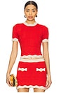 view 1 of 5 Iyla Knit Top in Metallic Geranium