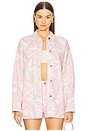 view 1 of 4 Aurelie Denim Shirt in Pastel Paisley