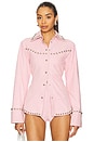 view 1 of 4 Palmira Suede Shirt in Primrose