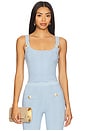 view 1 of 5 ALOE ニットトップ in Metallic Powder Blue