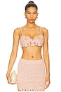 view 1 of 4 Bellini Crochet Top in Metallic Peche