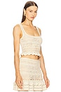 view 2 of 4 Damira Crochet Top in Ivory & Gold