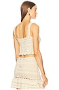 view 3 of 4 Damira Crochet Top in Ivory & Gold