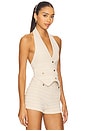 view 2 of 5 Tinsley Vest in Metallic Cream