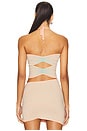 view 3 of 5 Brea Knit Top in Metallic Peche & Eucal