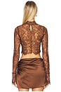 view 3 of 5 Emmillee Lace Top in Espresso