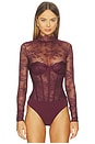 view 2 of 5 Valentina Bodysuit in Port