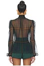 view 3 of 4 Rhianna Blouse in Pine Tartan