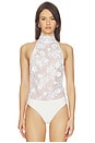 view 2 of 6 Saga Lace Bodysuit in White & Silver