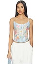 view 1 of 5 Moxie Top in Bleu Fleur Tropicale