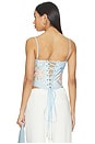 view 4 of 5 Moxie Top in Bleu Fleur Tropicale