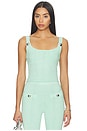 view 1 of 5 Aloe Knit Top in Metallic Mint