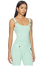 view 2 of 5 Aloe Knit Top in Metallic Mint