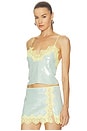 view 2 of 4 Mik Top in Yuzu Lace & Mint Body