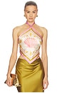 view 1 of 4 Jamie Top in Ochre Shell Foulard