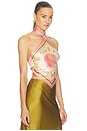 view 2 of 4 Jamie Top in Ochre Shell Foulard