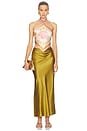 view 4 of 4 Jamie Top in Ochre Shell Foulard