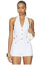 view 1 of 4 Tinsley Bandage Knit Vest in Metallic White