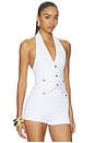 view 2 of 4 Tinsley Bandage Knit Vest in Metallic White
