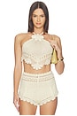 view 1 of 5 Isaure Crochet Top in Metallic Ivory
