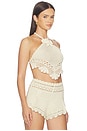 view 2 of 5 Isaure Crochet Top in Metallic Ivory