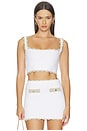 view 1 of 5 Mesha Top in White & Gold