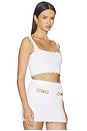 view 2 of 5 Mesha Top in White & Gold