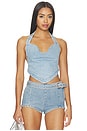 view 1 of 4 Amelisse Denim Top in Bleeker