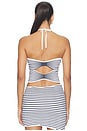 view 3 of 4 Brea Knit Top in White & Metallic Navy