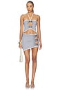 view 4 of 4 Brea Knit Top in White & Metallic Navy