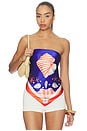 view 1 of 4 Alivia Silk Top in Santorini Marine