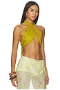 view 2 of 4 Fable Chiffon Top in Iridescent Dijon