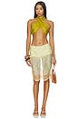 view 4 of 4 Fable Chiffon Top in Iridescent Dijon