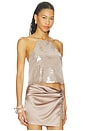 view 2 of 5 Norma Sequin Top in Truffle