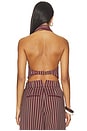 view 4 of 5 Velora Top in Cigar Pinstripe