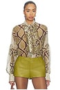 view 1 of 4 Maika Chiffon Blouse in Snakeskin