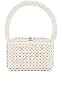 view 1 of 4 Eclipse Pearl Bag in White & Silver