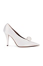 view 1 of 5 Corinna Satin Heel in Winter White & Pearl