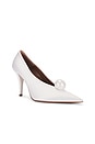 view 2 of 5 Corinna Satin Heel in Winter White & Pearl