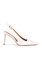 view 1 of 5 Evelyn Satin Sling Back in White