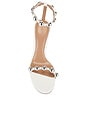 view 4 of 5 Amata Heel in White & Silver