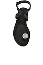 view 4 of 5 Grazia Sandal in Black & Turquoise