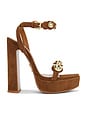 view 1 of 5 Lirica Platform in Cognac & Gold