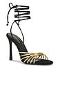 view 2 of 5 Lucio Sandal in Gold & Black