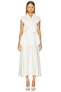 view 1 of 4 Poplin Silk Combined Gilet Dress in Optic White