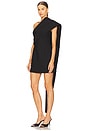 view 3 of 4 Short Sculptural Sash Dress in Black