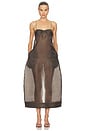 view 1 of 3 Sheer Bustier Volume Dress in Earth