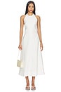 view 1 of 3 Halter Textured Cotton Dress in Off White