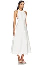 view 2 of 3 Halter Textured Cotton Dress in Off White
