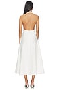 view 3 of 3 Halter Textured Cotton Dress in Off White